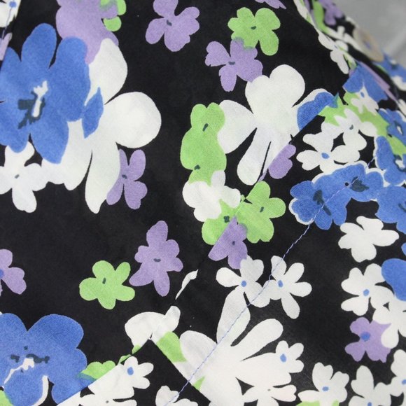 Wildfox Overalls Swimsuit Coverup Blue Bouquet - Picture 4 of 8